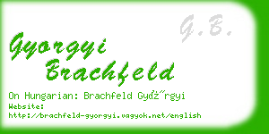 gyorgyi brachfeld business card